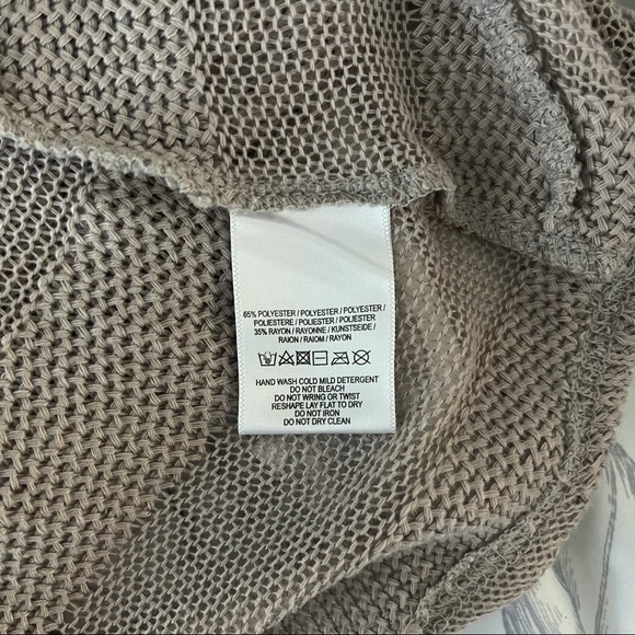 ANTHROPOLOGIE Saturday Sunday Taupe Hooded Knit Sweater - Picture 4 of 4